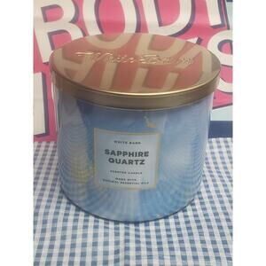 BBW White Barn Sapphire Quartz Large 3 Wick Candle Home Fragrance Decor